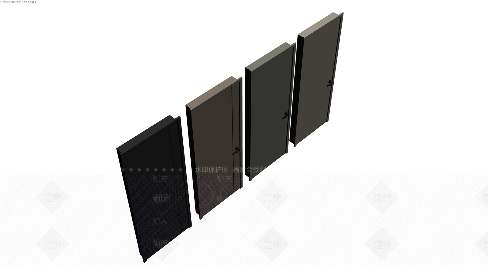 四色成品门组合3D模型下载【ID:1230589120】