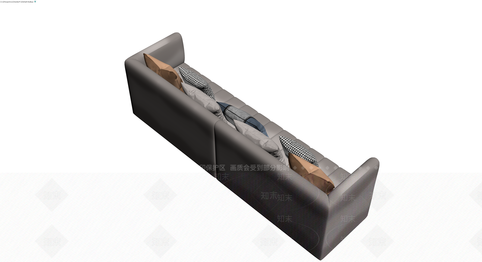 现代灰色条纹沙发组合3D模型下载【ID:1230416474】