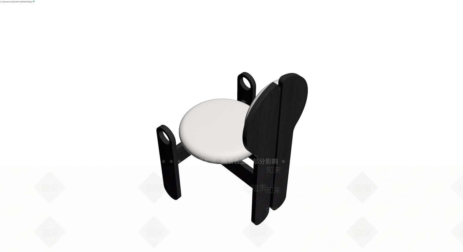 黑白配色现代风格椅子3D模型下载【ID:1230389960】