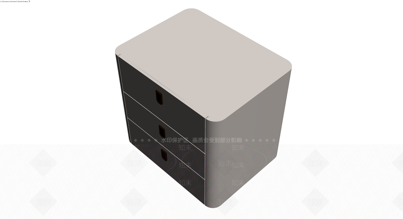 三斗抽屉柜灰模3D模型下载【ID:1230371364】