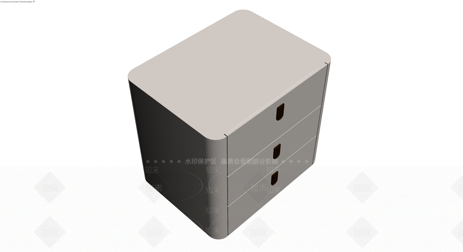 三斗抽屉柜灰模3D模型下载【ID:1230371364】