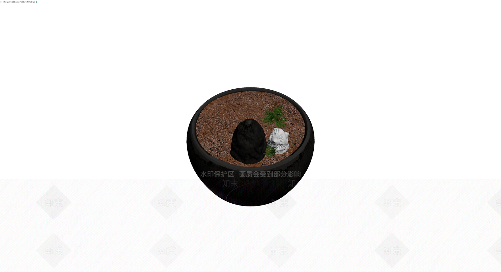 日式盆栽景观小品3D模型下载【ID:1230789276】