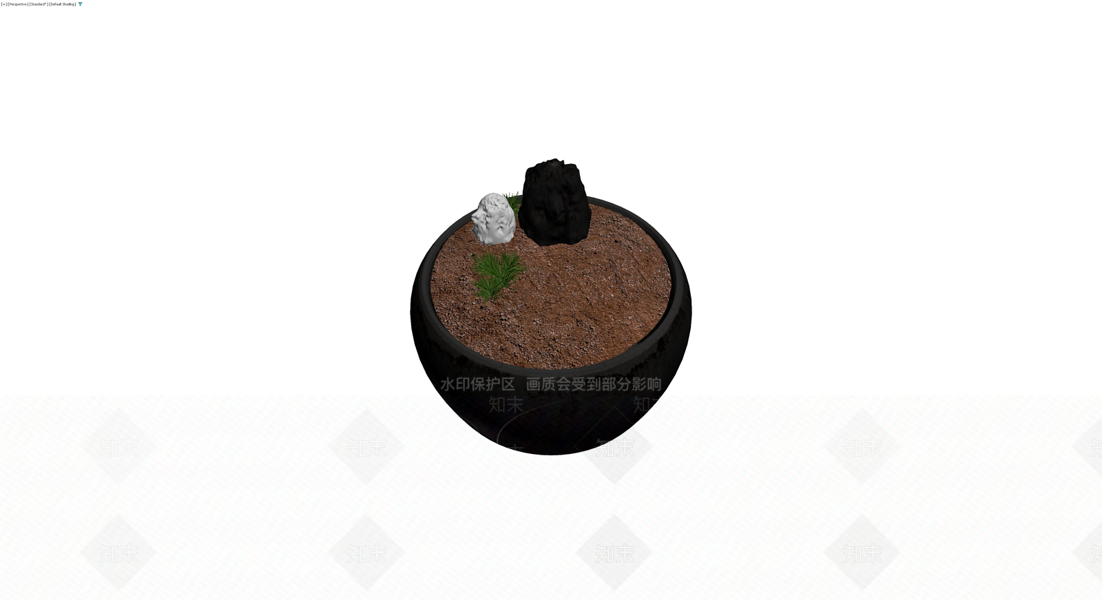 日式盆栽景观小品3D模型下载【ID:1230789276】