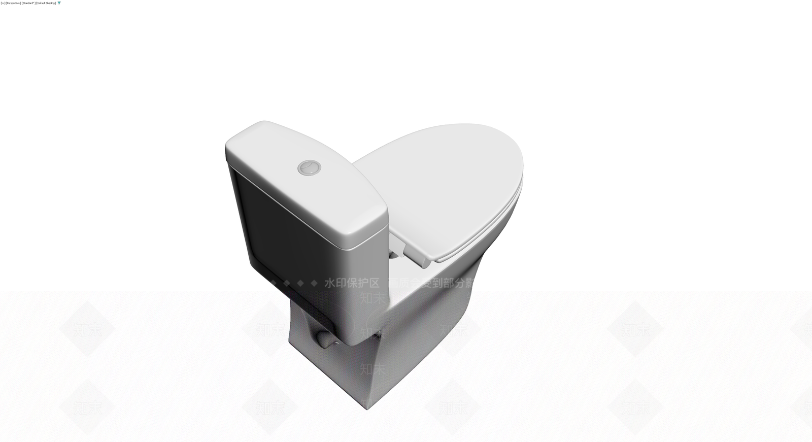 现代连体马桶白模3D模型下载【ID:1230000514】