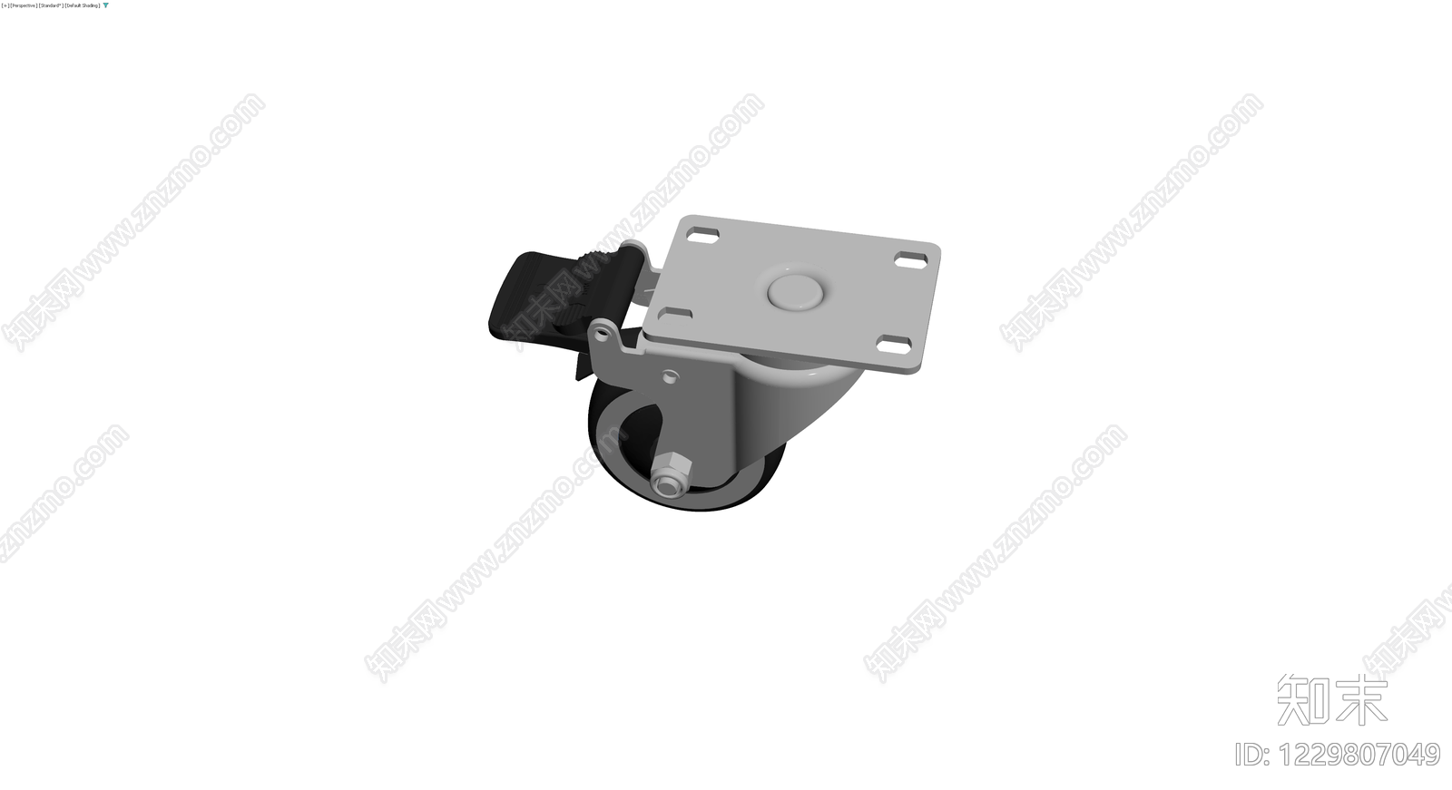 带刹车脚轮组件3D模型下载【ID:1229807049】