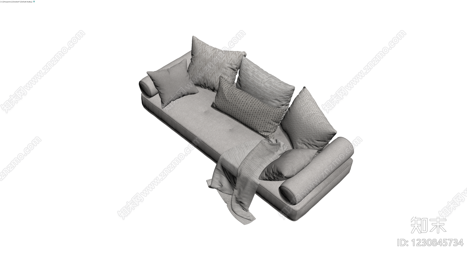 布艺沙发组合模型3D模型下载【ID:1230845734】