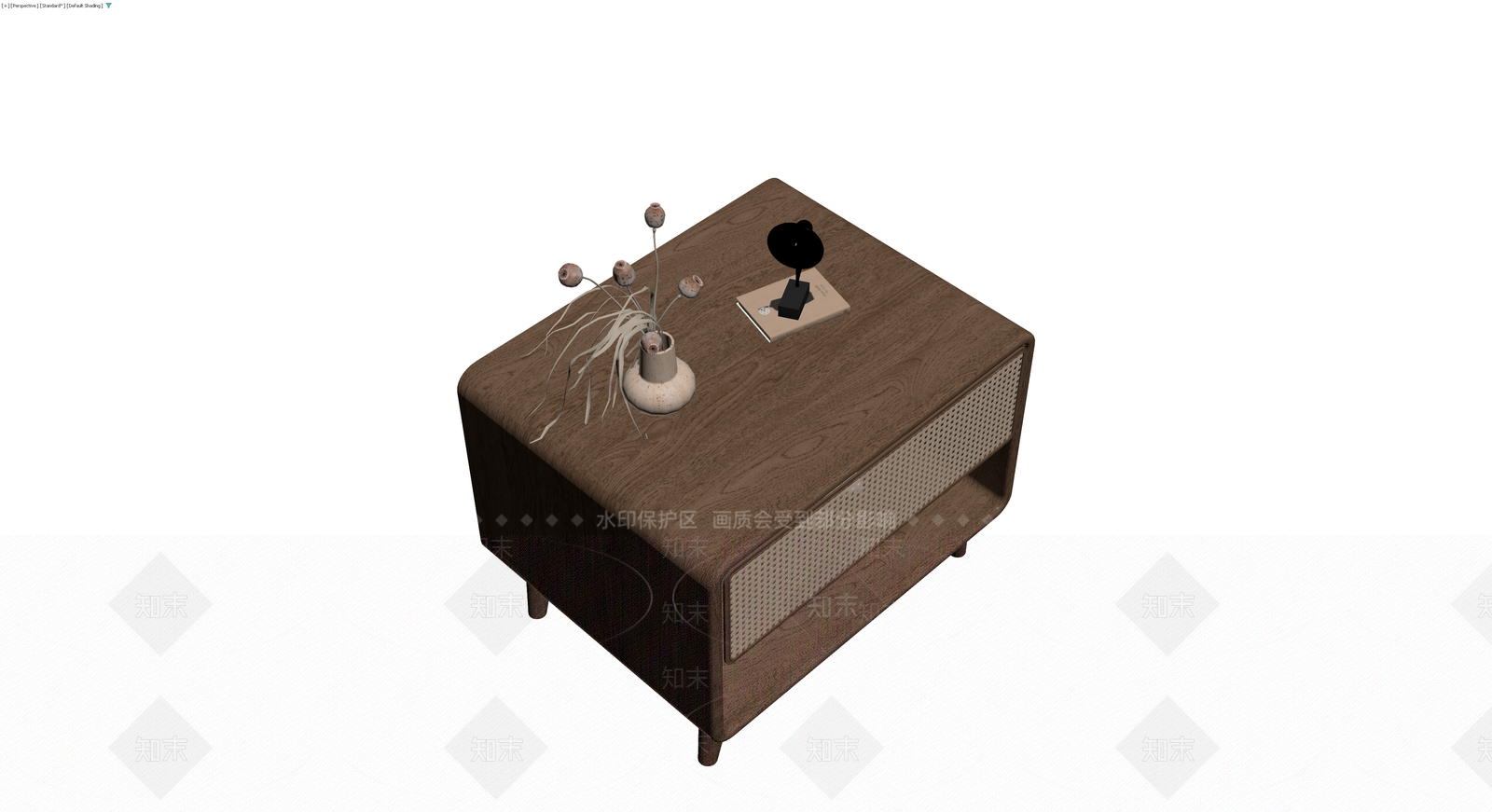 复古木质边柜组合3D模型下载【ID:1229675308】