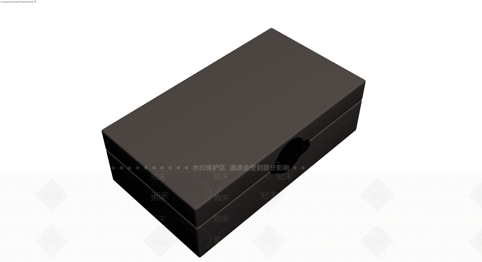 黑色圆角长方体收纳盒3D模型下载【ID:1230374974】