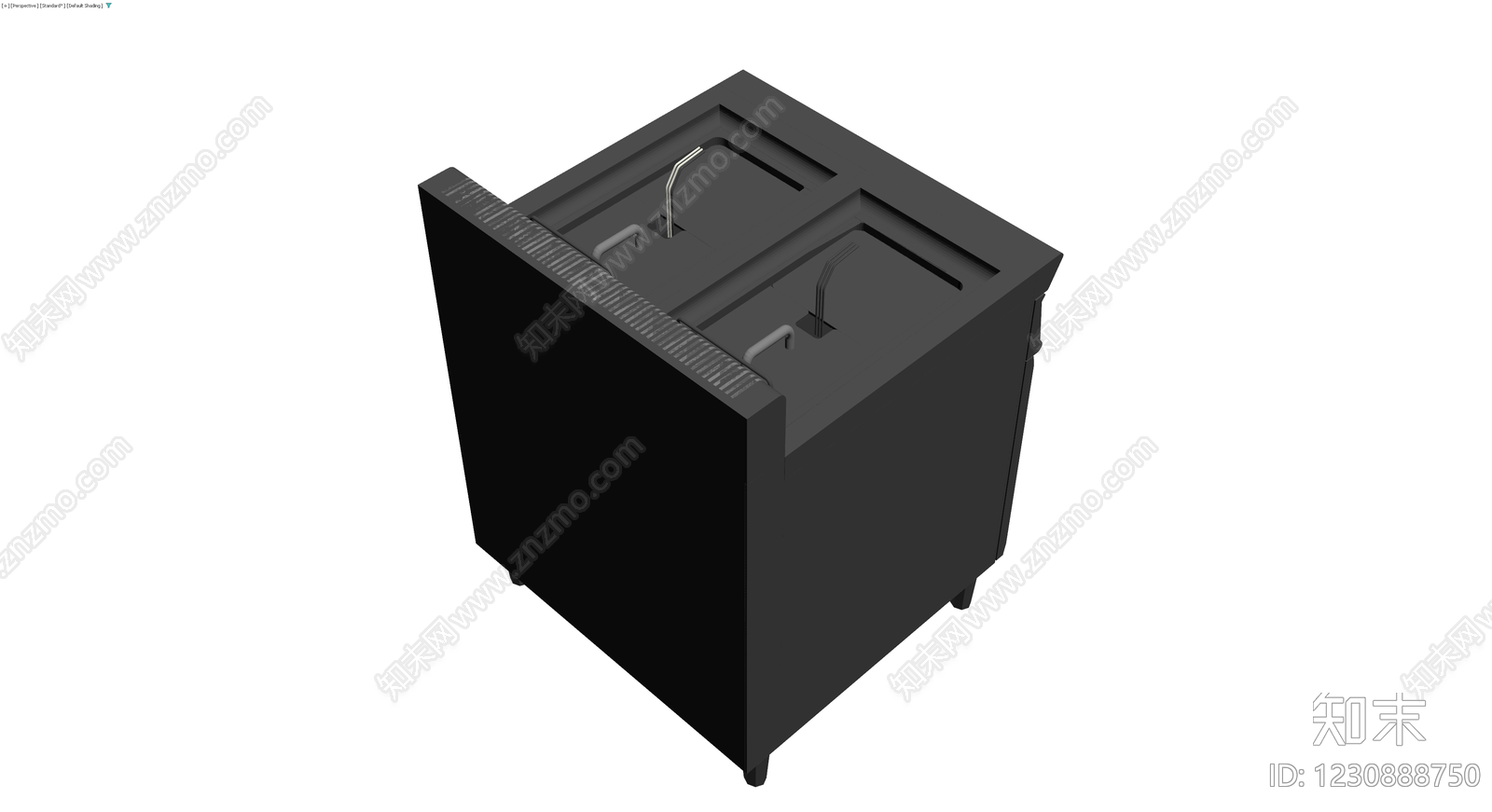 双槽商用油炸炉3D模型下载【ID:1230888750】