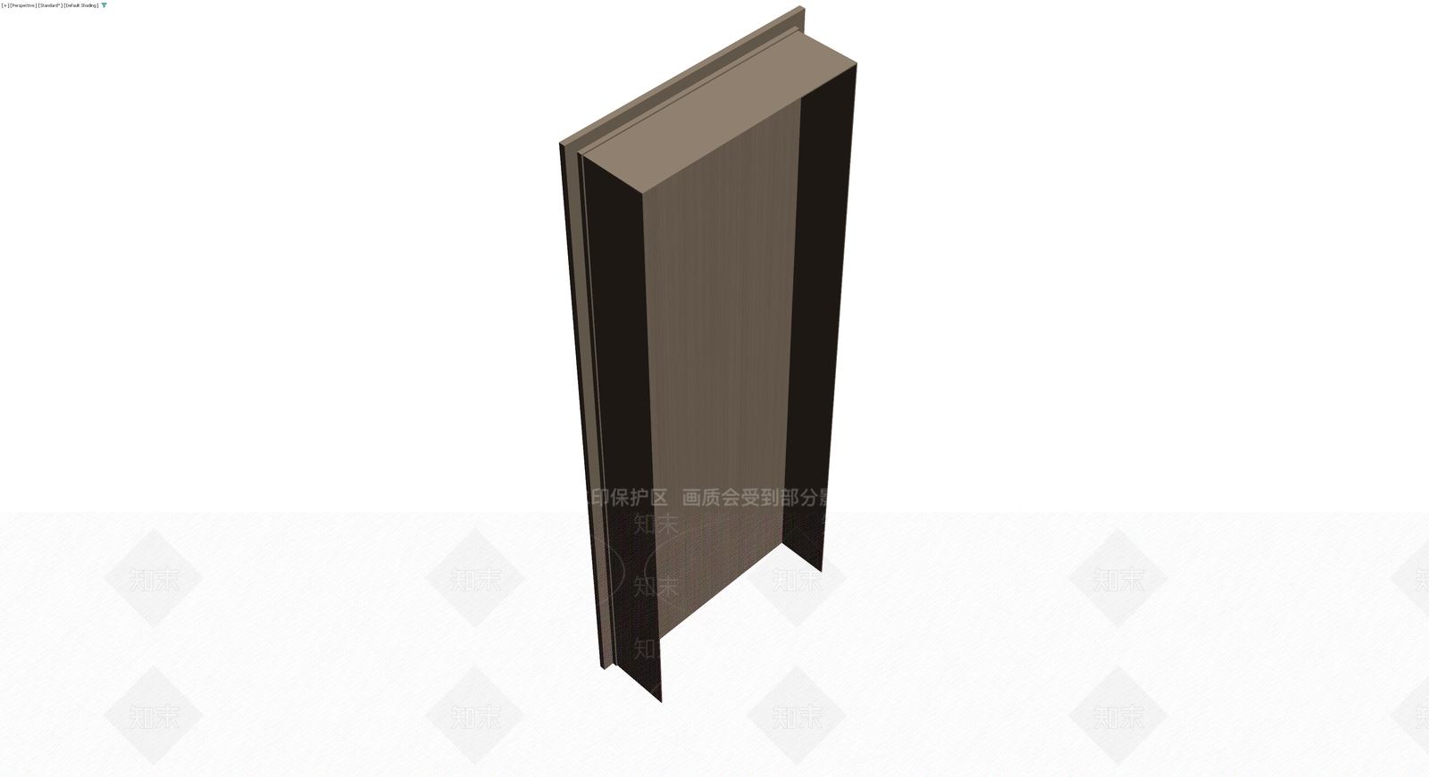 现代木纹平开门模型3D模型下载【ID:1229632373】