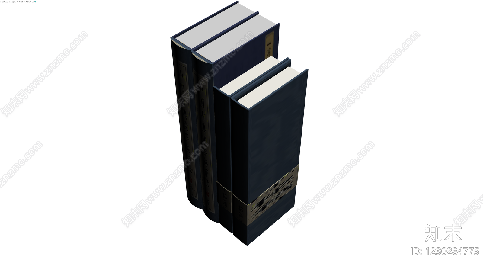 精装书籍组合模型3D模型下载【ID:1230284775】