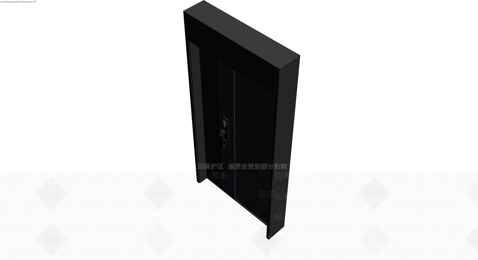 黑色智能门锁门体3D模型下载【ID:1230596674】