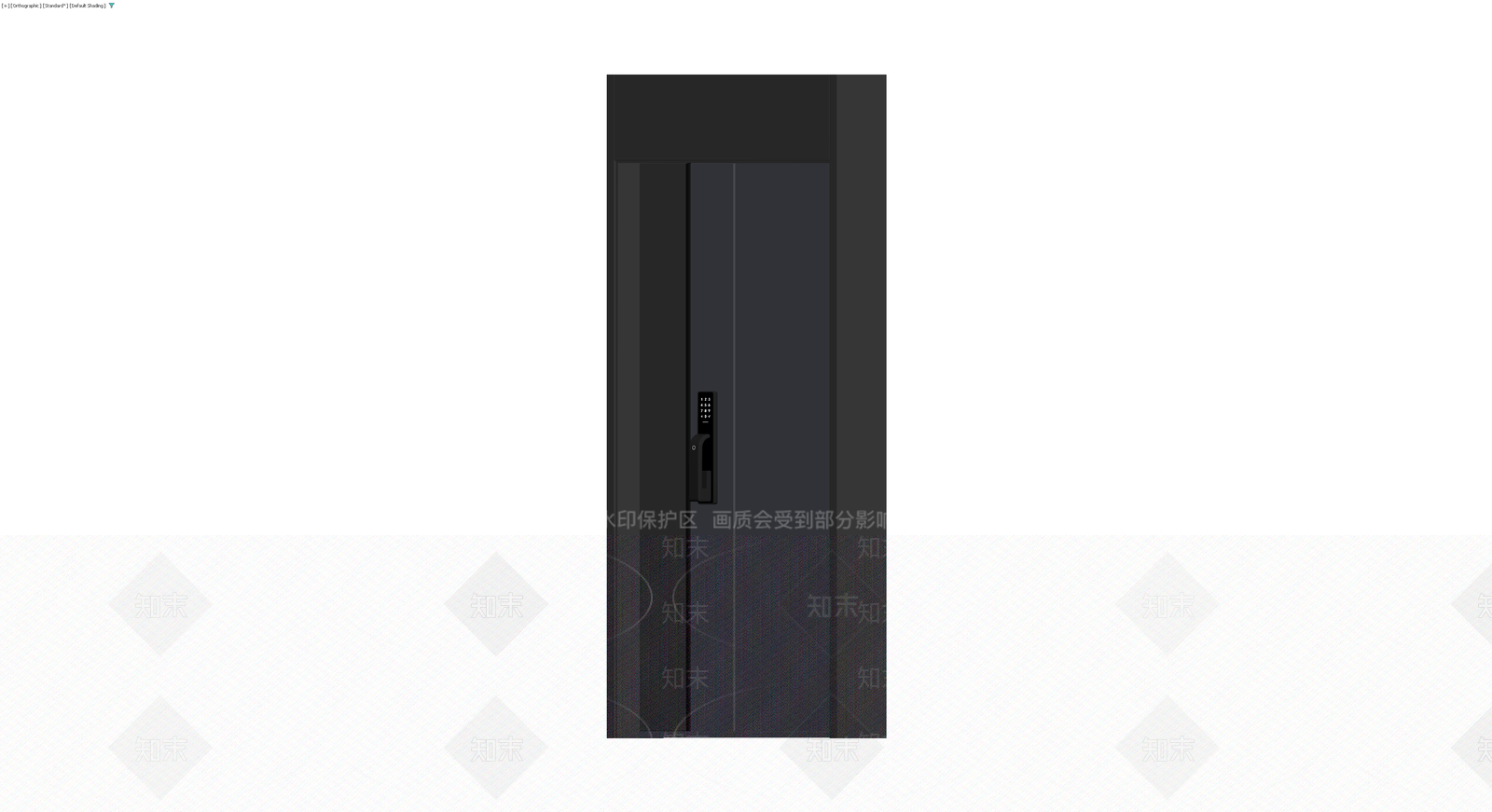 黑色智能门锁门体3D模型下载【ID:1230596674】