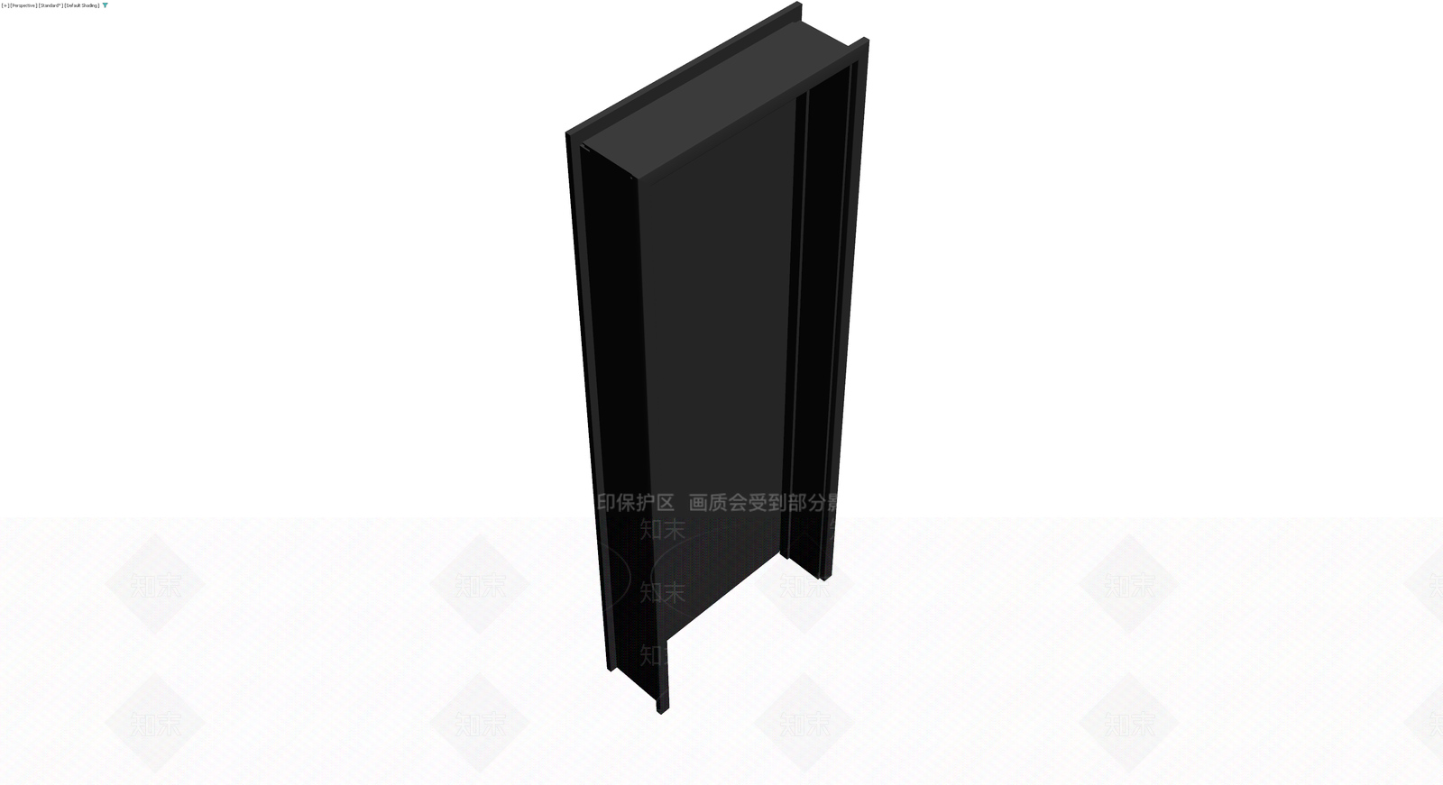 黑色现代成品门3D模型下载【ID:1230344782】