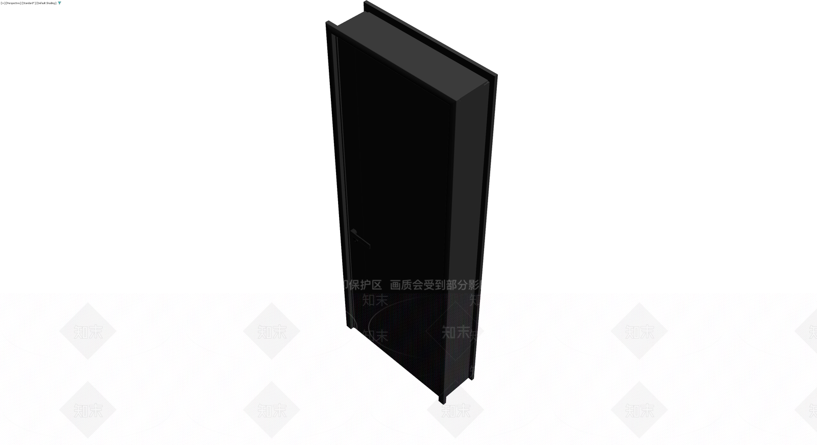 黑色现代成品门3D模型下载【ID:1230344782】