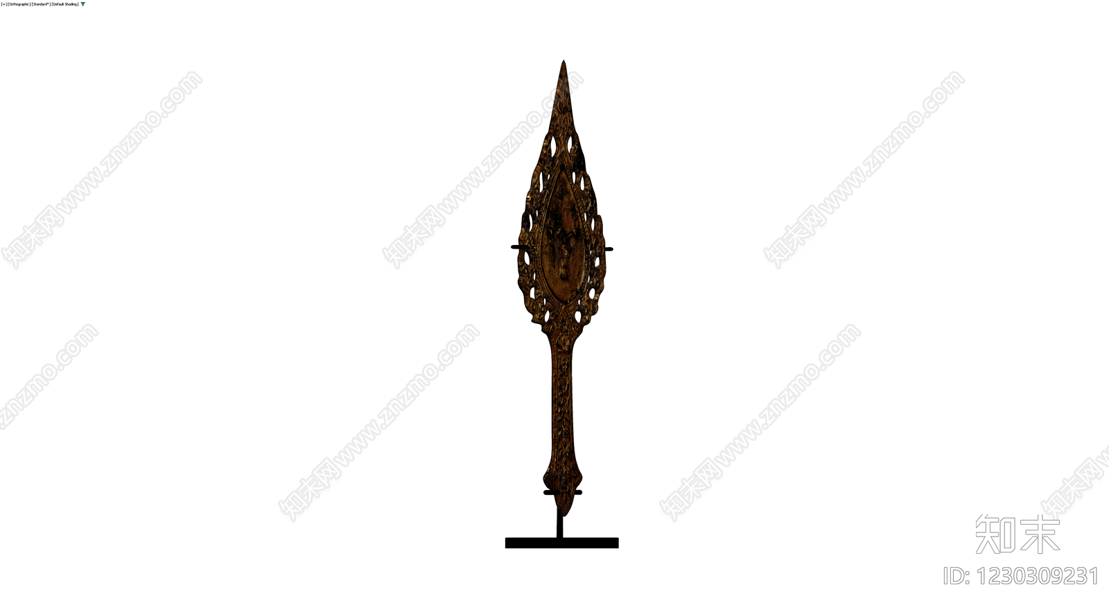 复古镂空雕花手镜3D模型下载【ID:1230309231】