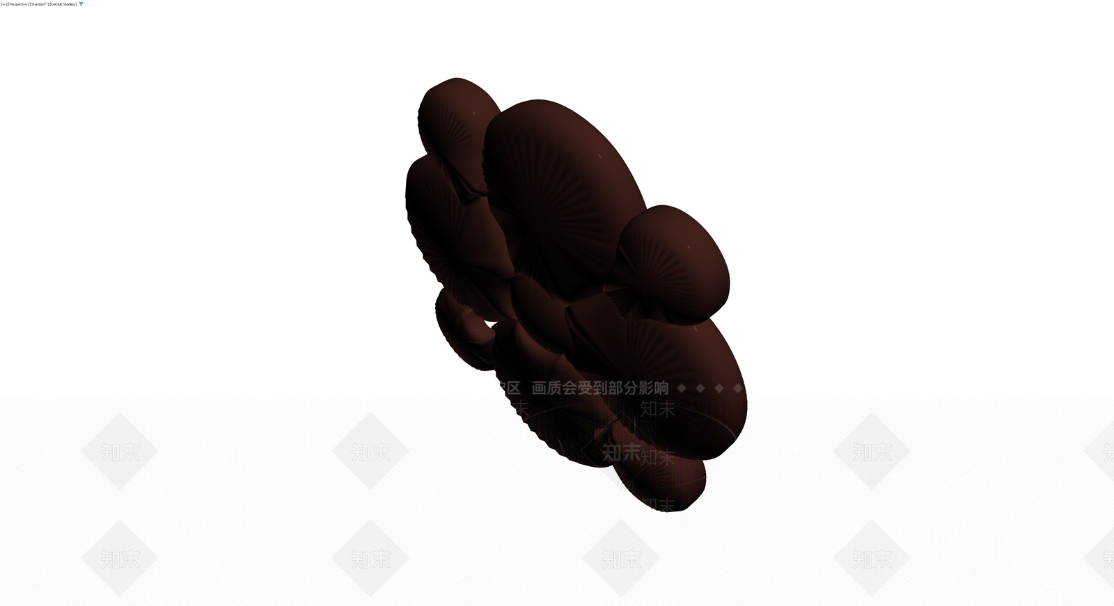 深褐色巧克力花朵雕塑3D模型下载【ID:1230392260】