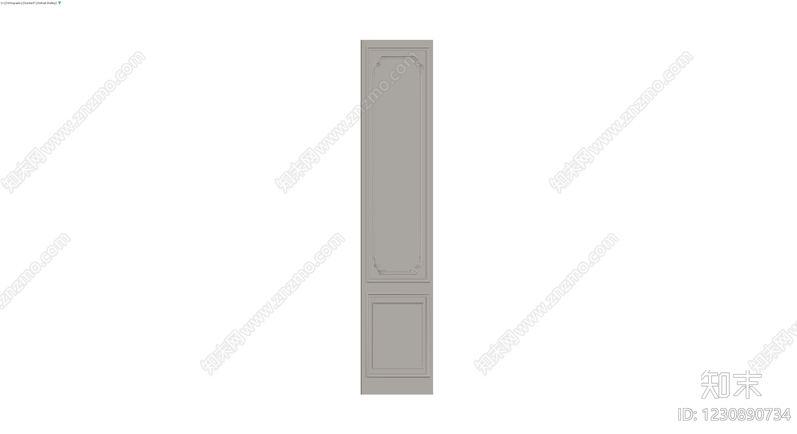 法式双板装饰门3D模型下载【ID:1230890734】