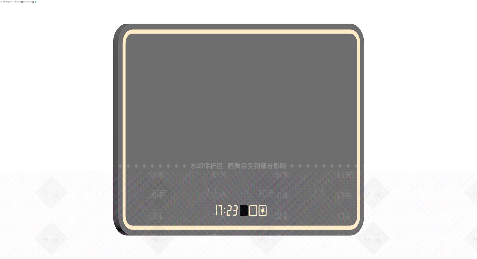 深灰边框智能电子时钟3D模型下载【ID:1230446811】