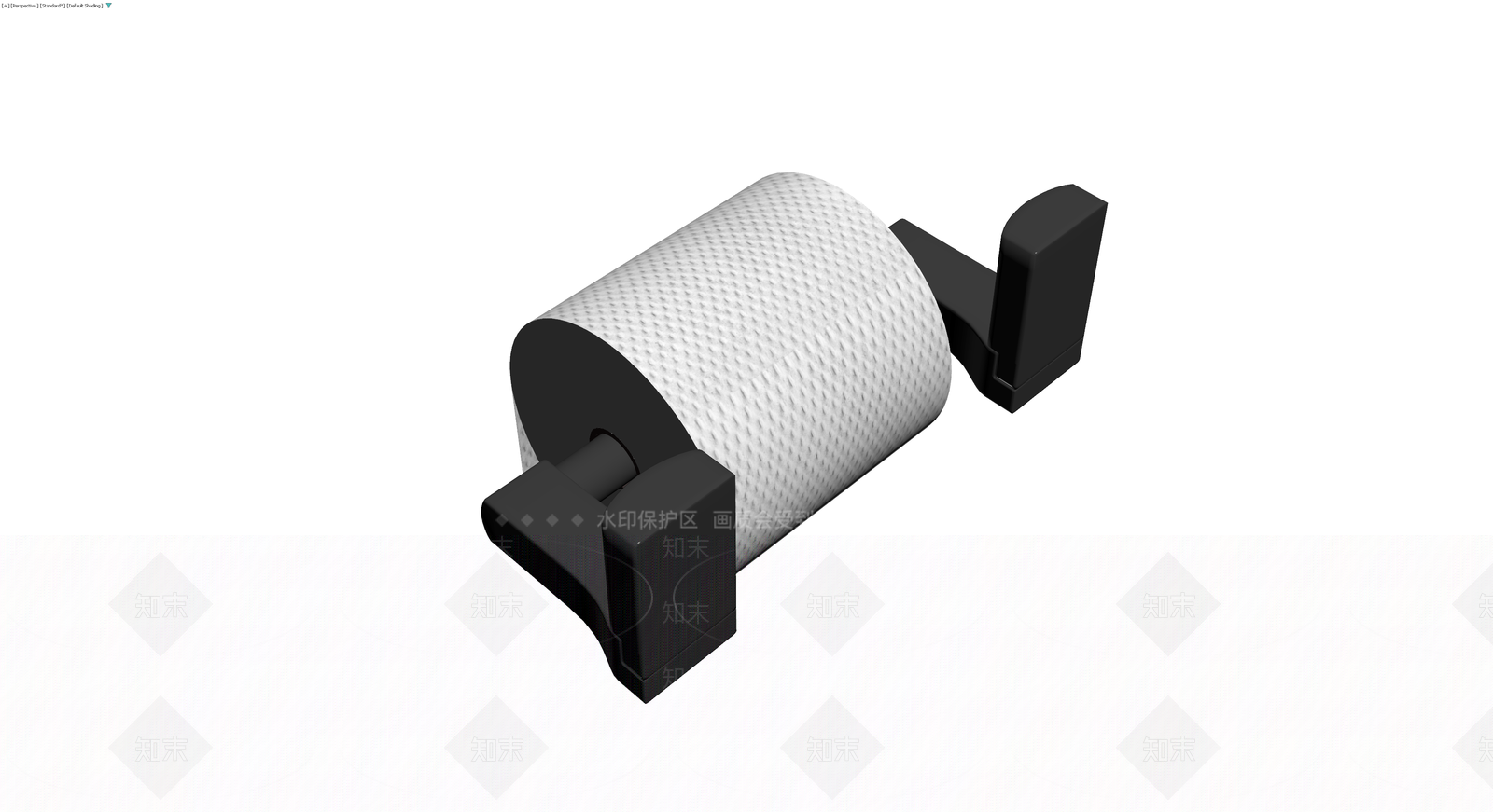 黑色壁挂式卷纸架3D模型下载【ID:1230358351】