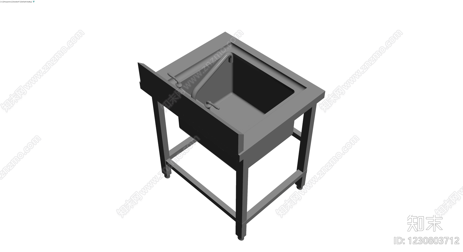 工业风单槽水池3D模型下载【ID:1230803712】