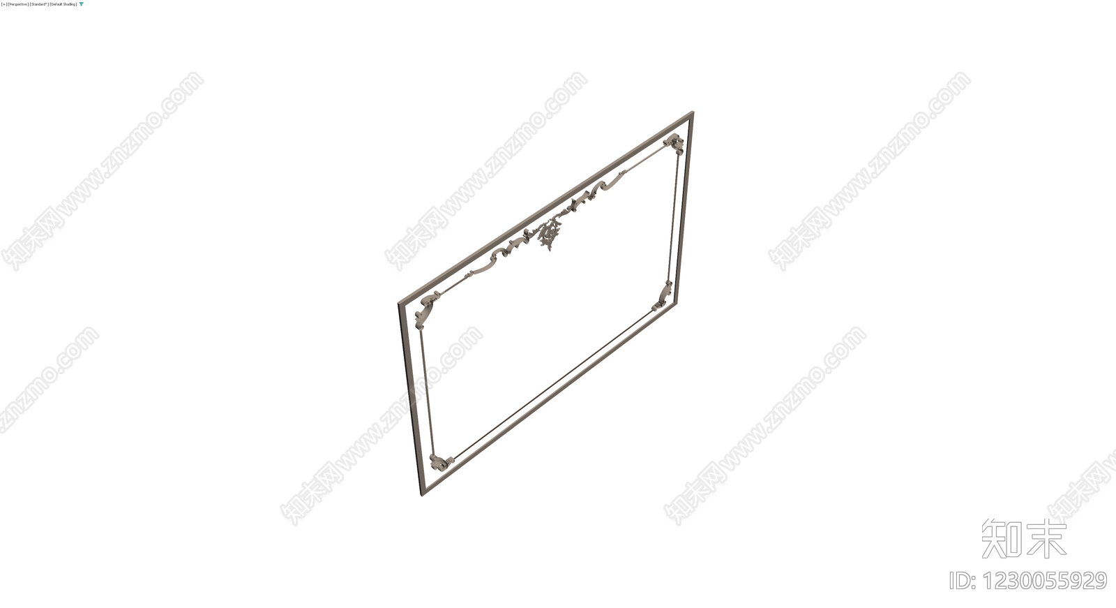 欧式雕花画框模型3D模型下载【ID:1230055929】