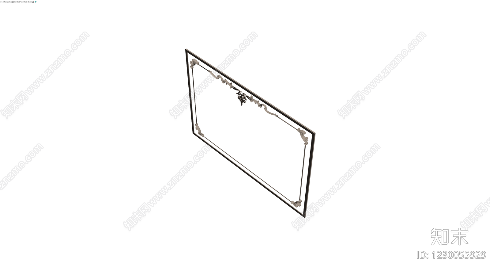 欧式雕花画框模型3D模型下载【ID:1230055929】