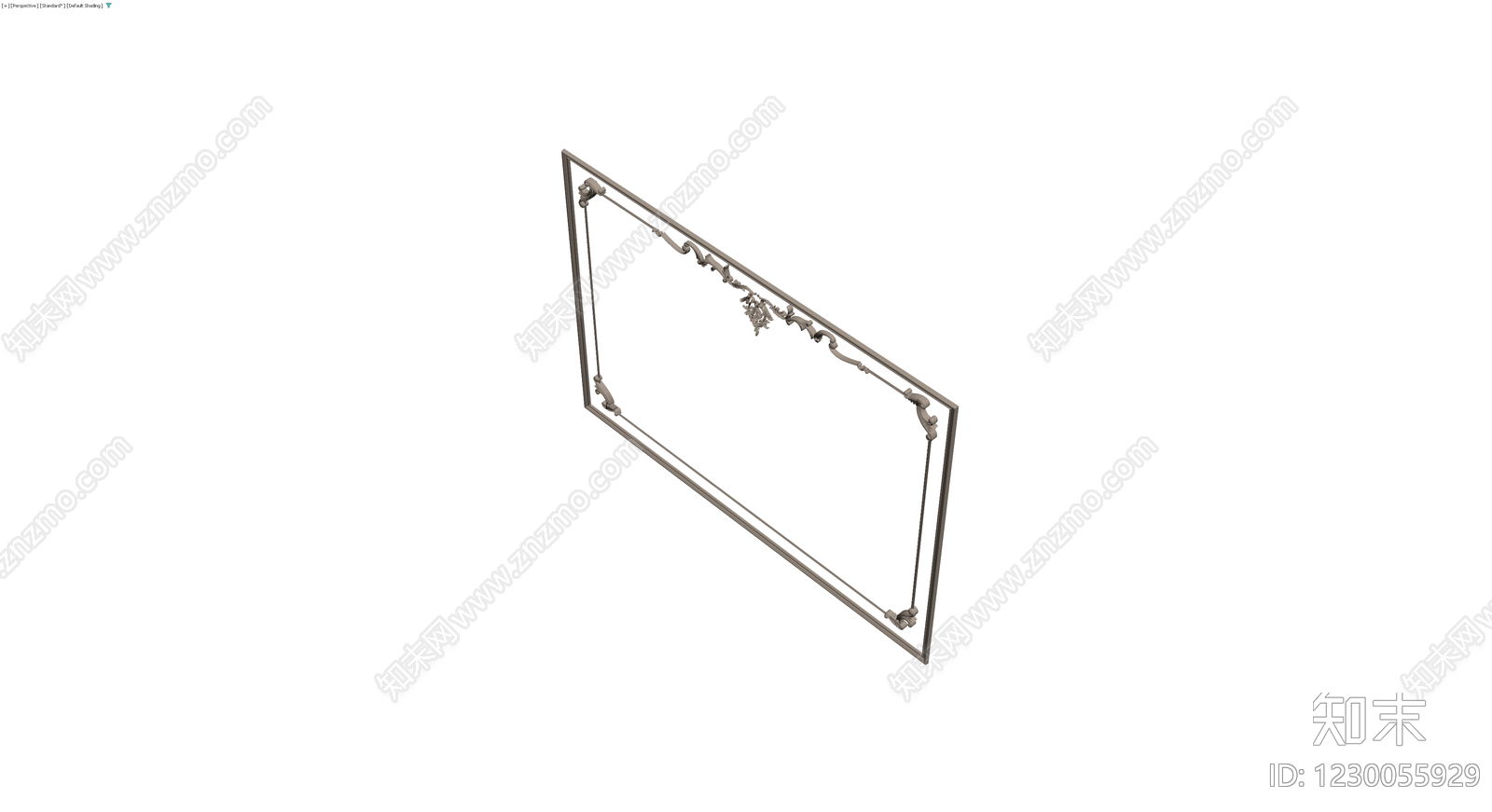 欧式雕花画框模型3D模型下载【ID:1230055929】
