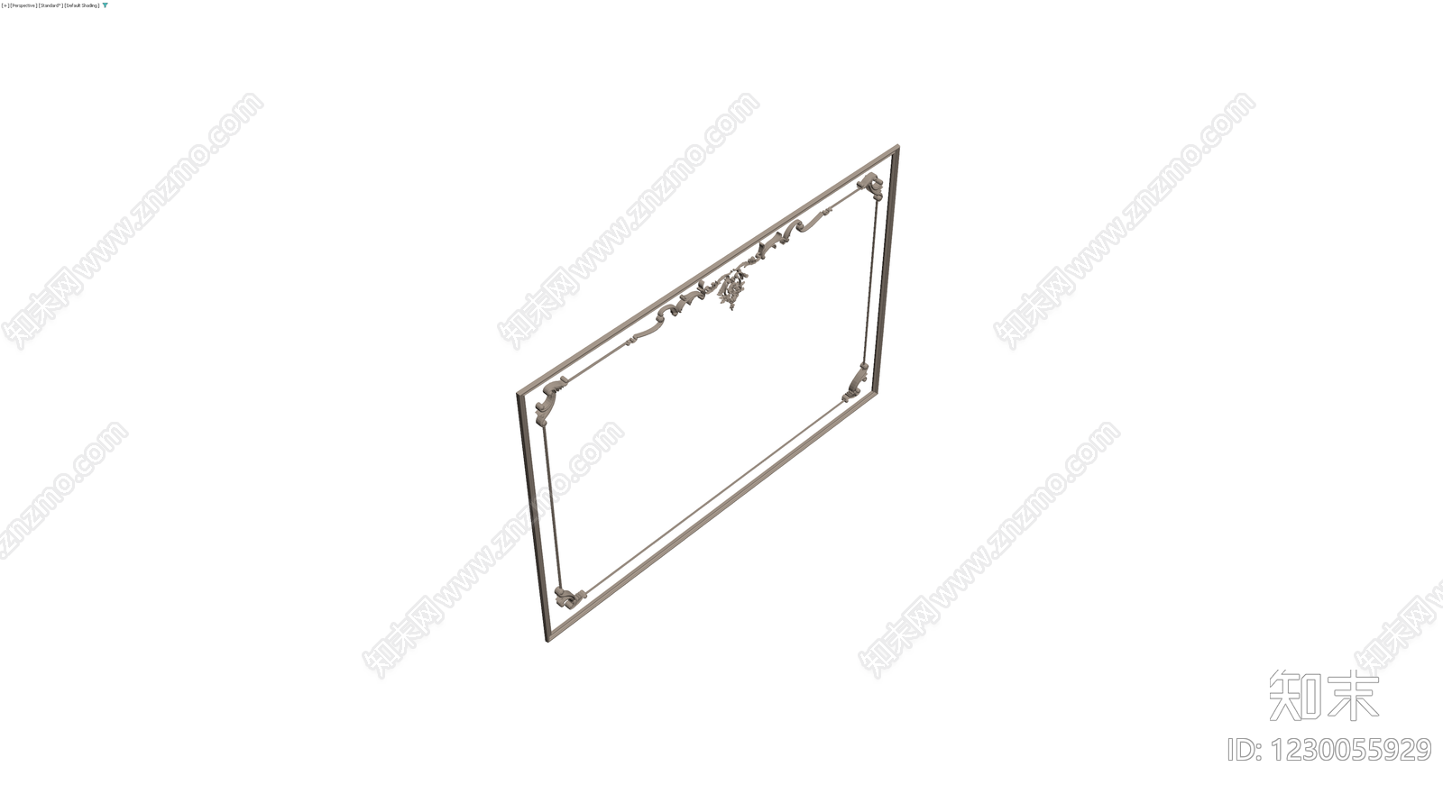 欧式雕花画框模型3D模型下载【ID:1230055929】