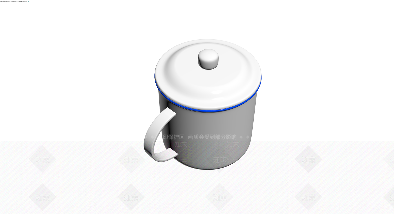 复古搪瓷印花杯3D模型下载【ID:1230707319】
