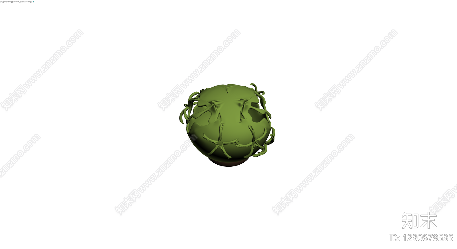 绿色抽象雕塑摆件3D模型下载【ID:1230879535】