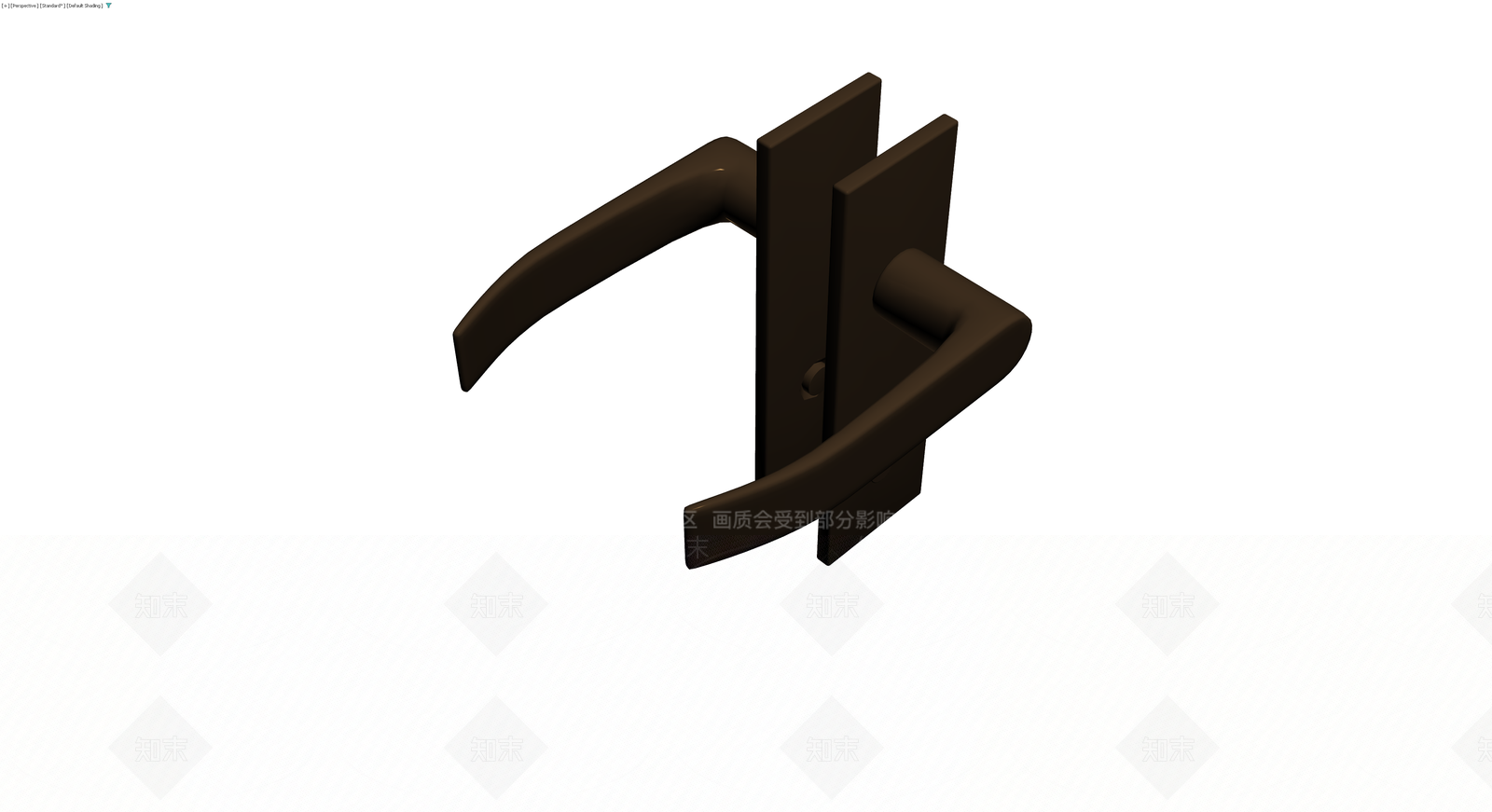 深色双开门把手组件3D模型下载【ID:1230774414】