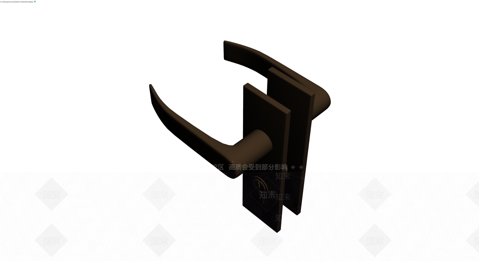 深色双开门把手组件3D模型下载【ID:1230774414】