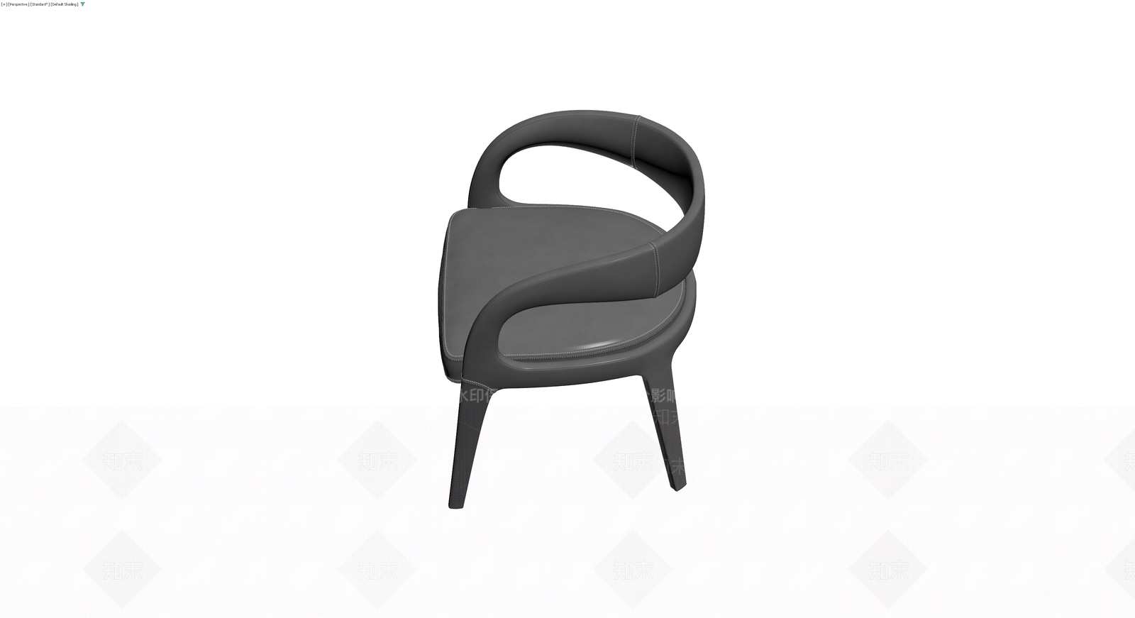 现代灰色软包餐椅3D模型下载【ID:1230375296】