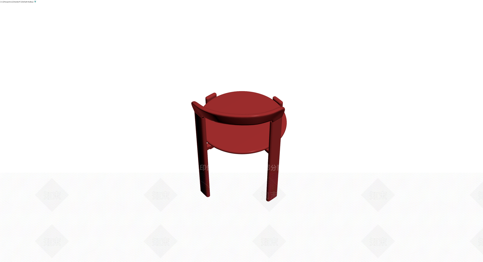 红色圆面靠背椅3D模型下载【ID:1230176380】