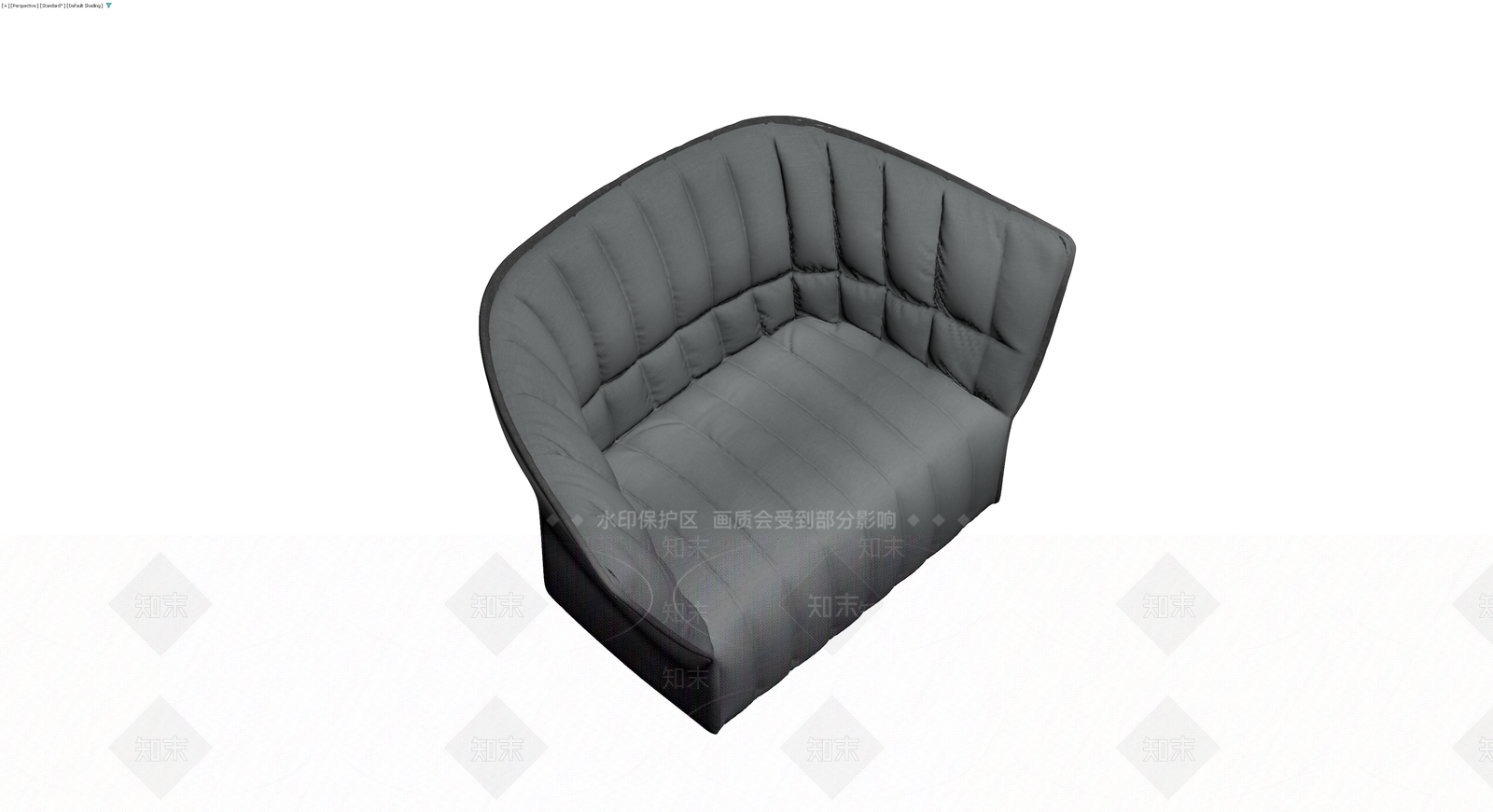 灰色条纹软包沙发3D模型下载【ID:1229966242】