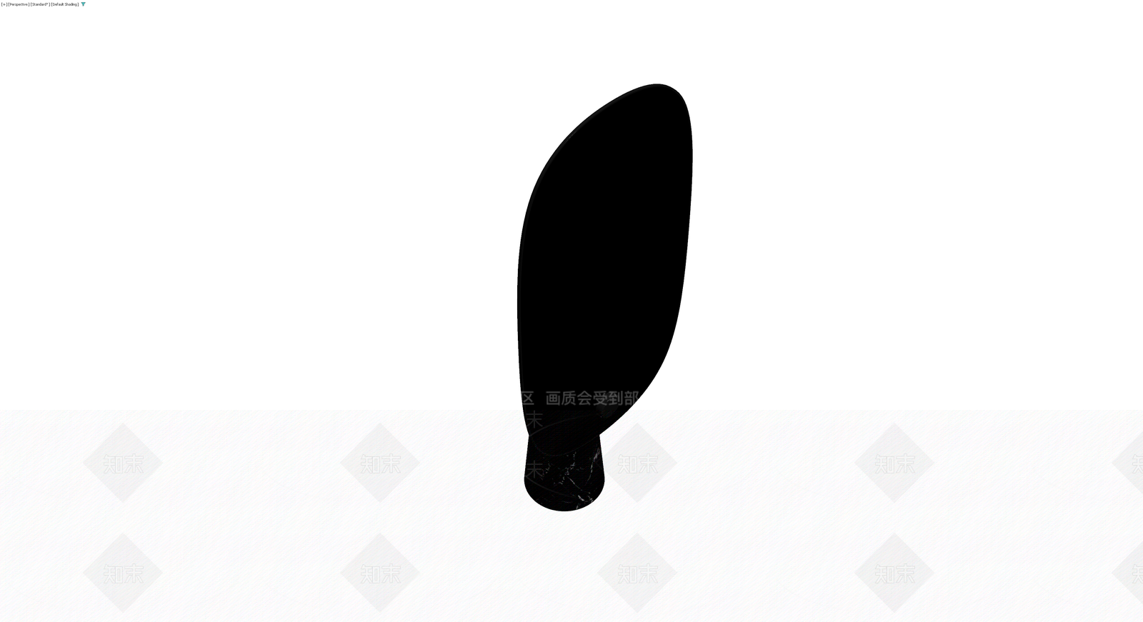 黑色大理石落地镜3D模型下载【ID:1230635232】