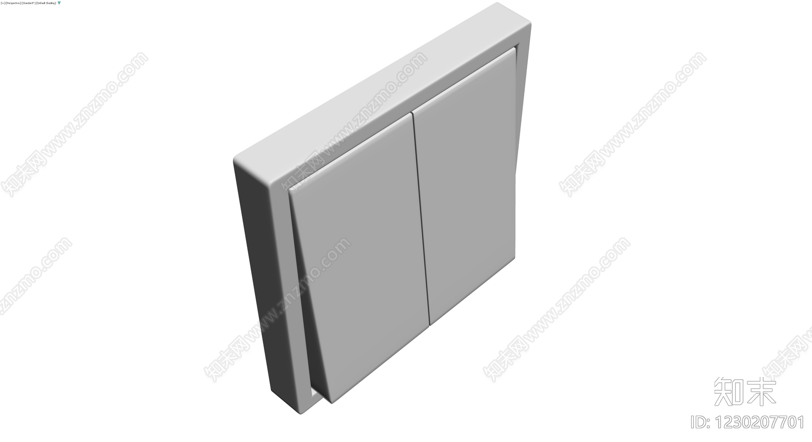 双开门壁柜灰模3D模型下载【ID:1230207701】
