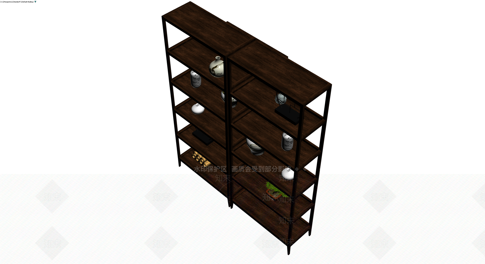 中式实木博古架3D模型下载【ID:1230336576】