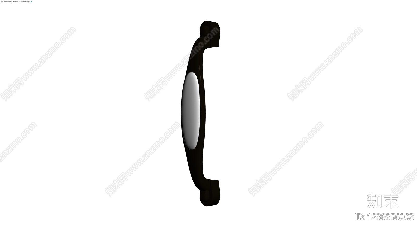 黑色弧形把手组件3D模型下载【ID:1230856002】