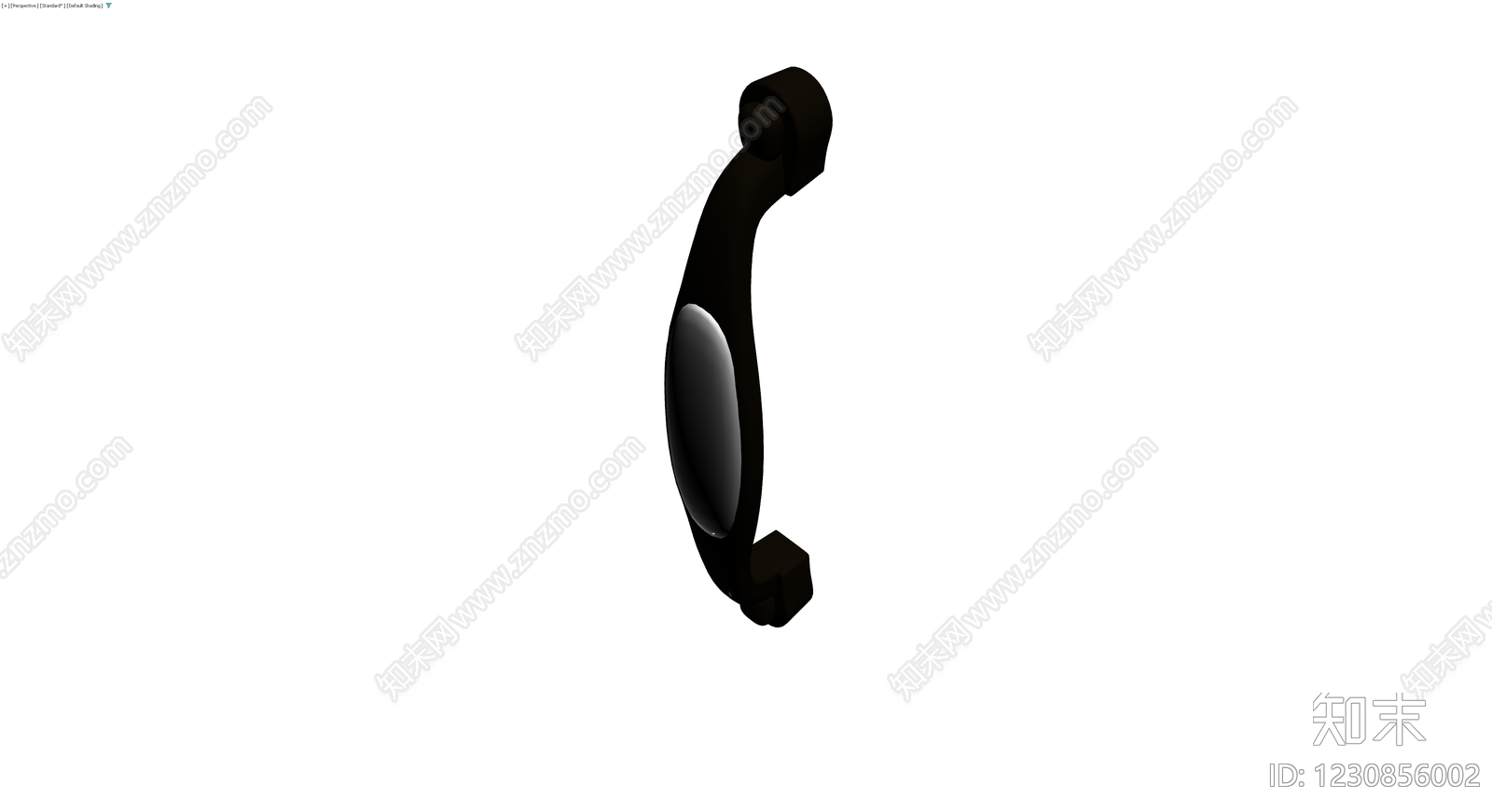 黑色弧形把手组件3D模型下载【ID:1230856002】