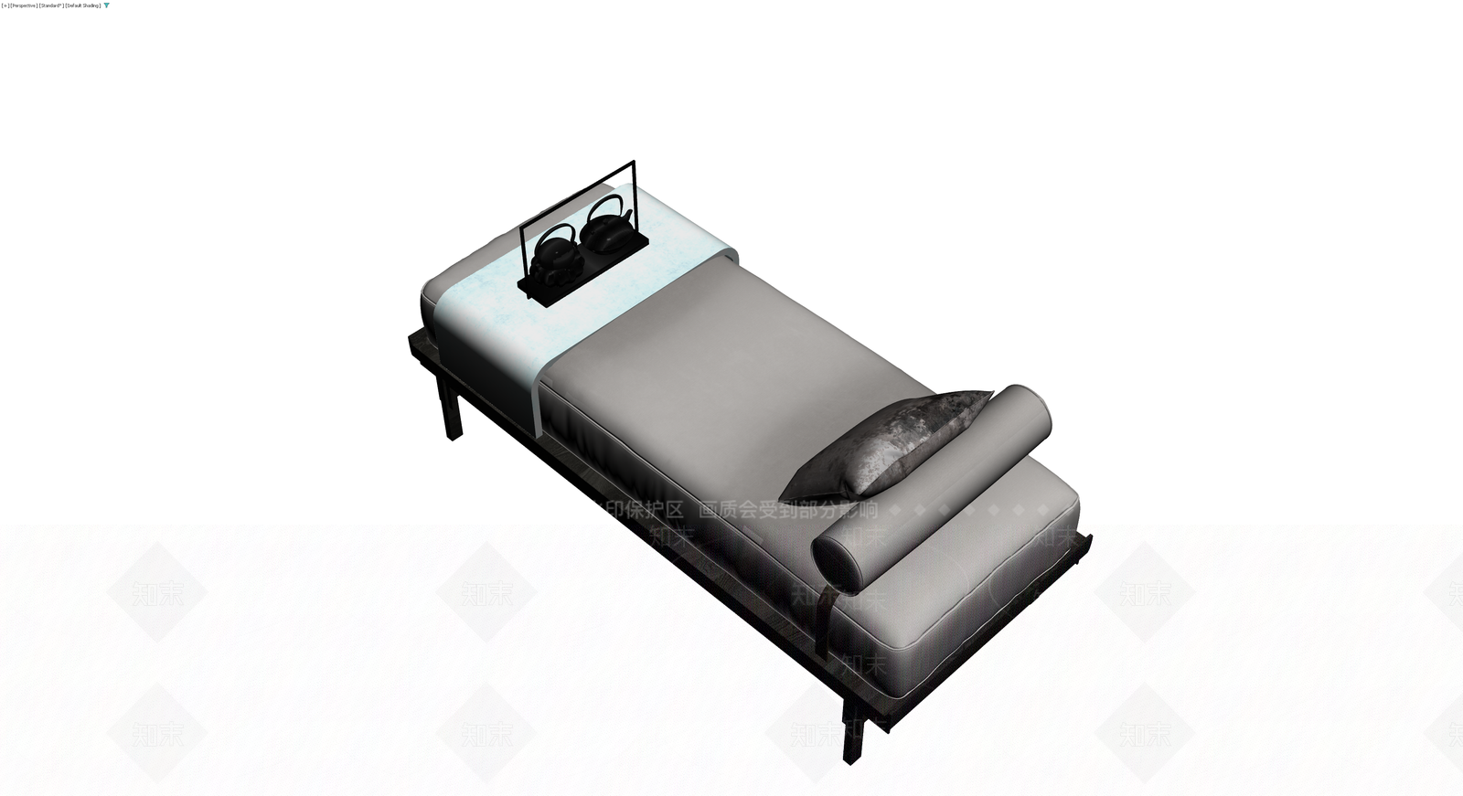 中式木质罗汉床3D模型下载【ID:1230686481】