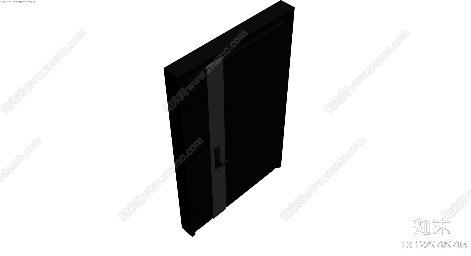 黑色竖纹金属门3D模型下载【ID:1229789705】