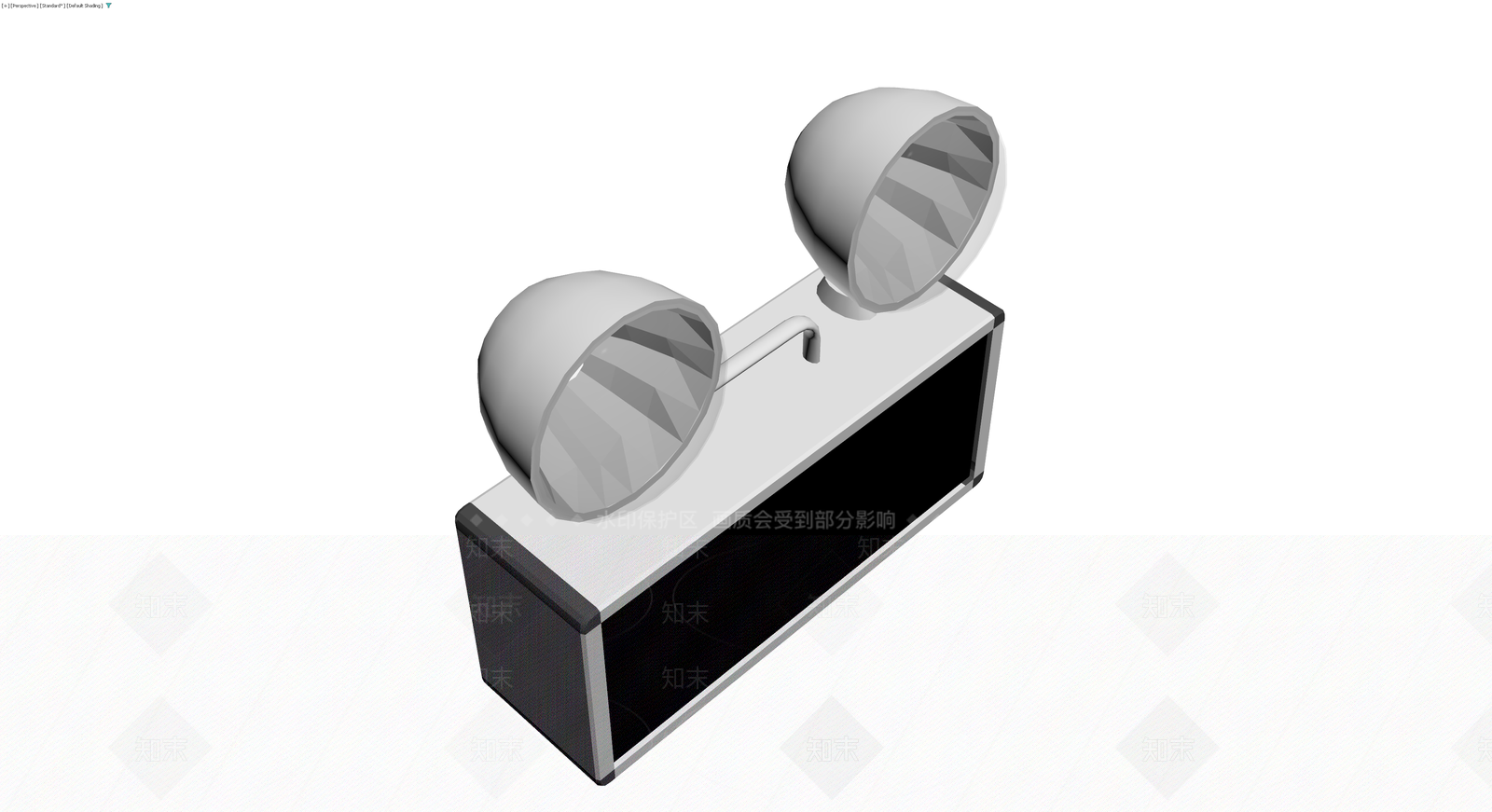 双头应急灯灰模3D模型下载【ID:1229891678】