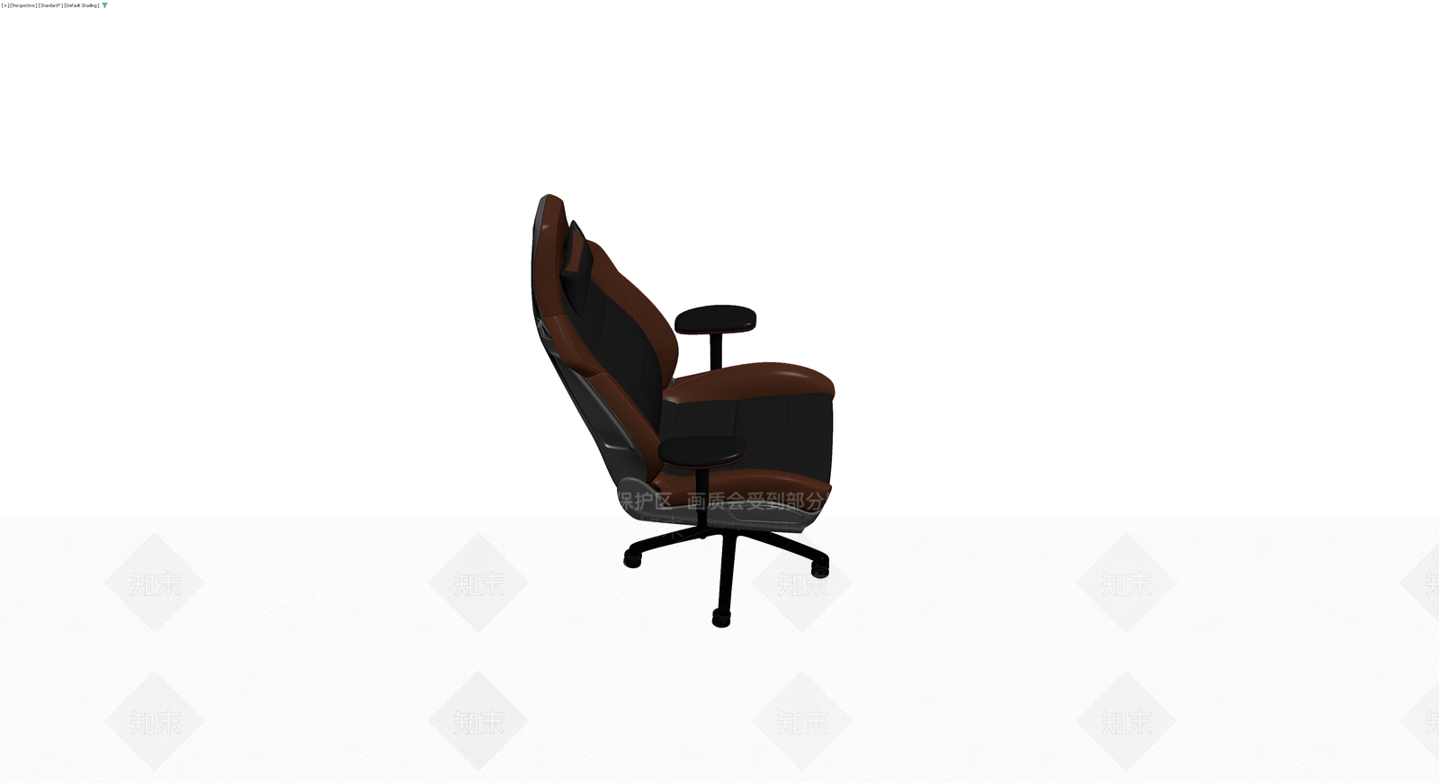 棕黑配色电竞椅3D模型下载【ID:1229624780】