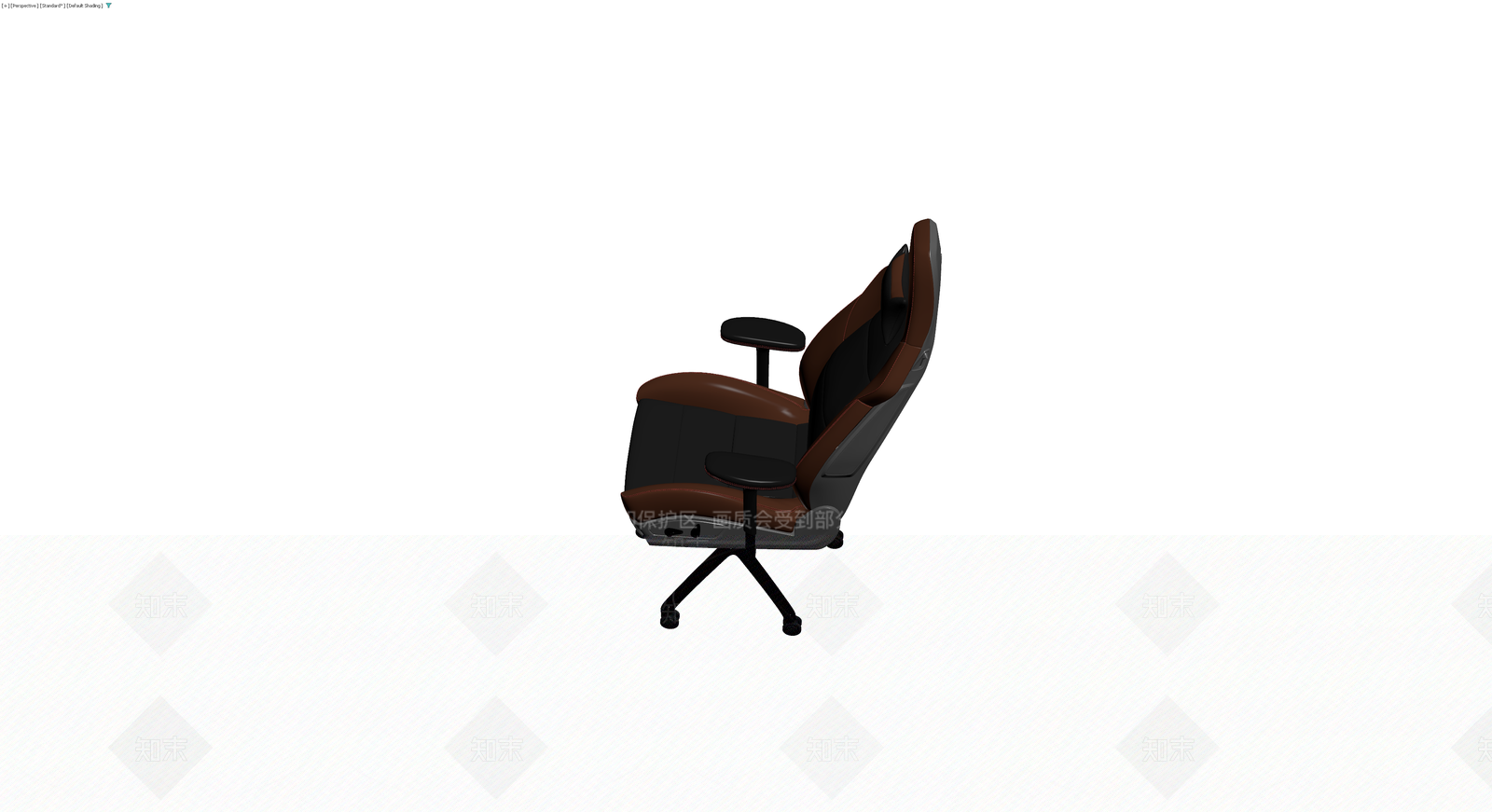 棕黑配色电竞椅3D模型下载【ID:1229624780】