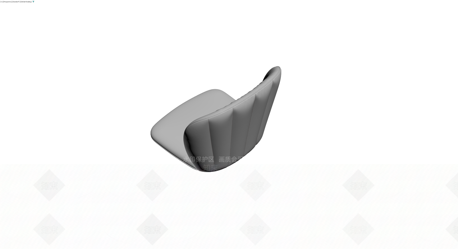 灰色软包扶手椅3D模型下载【ID:1229887279】