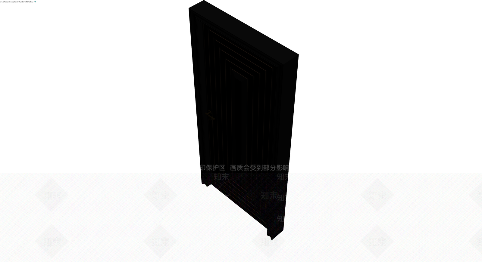 黑色带框成品门3D模型下载【ID:1230126244】
