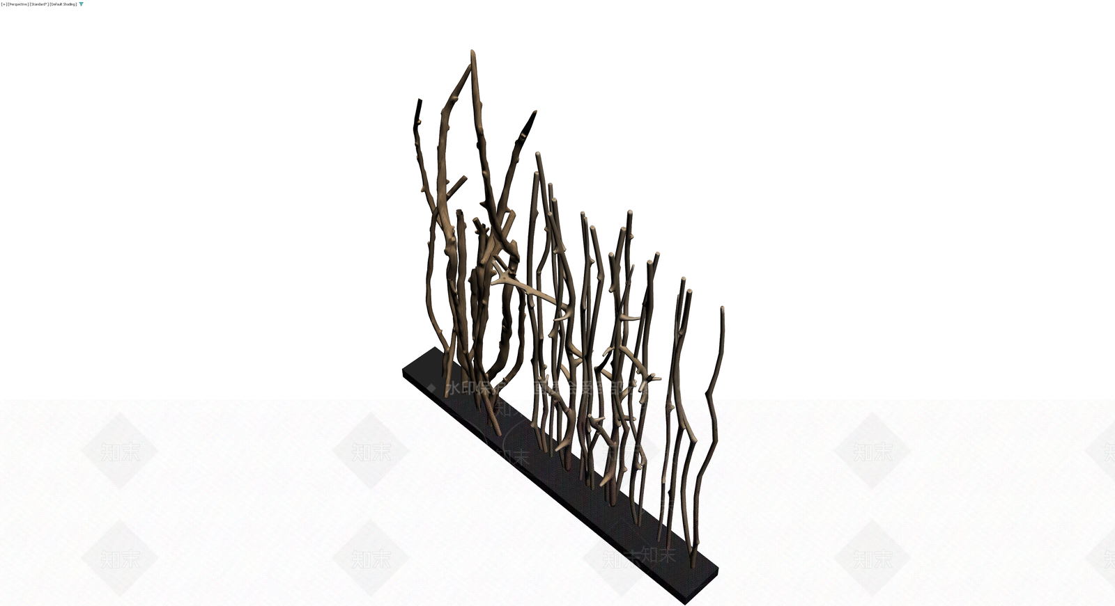 枯枝植物装饰雕塑3D模型下载【ID:1230596012】