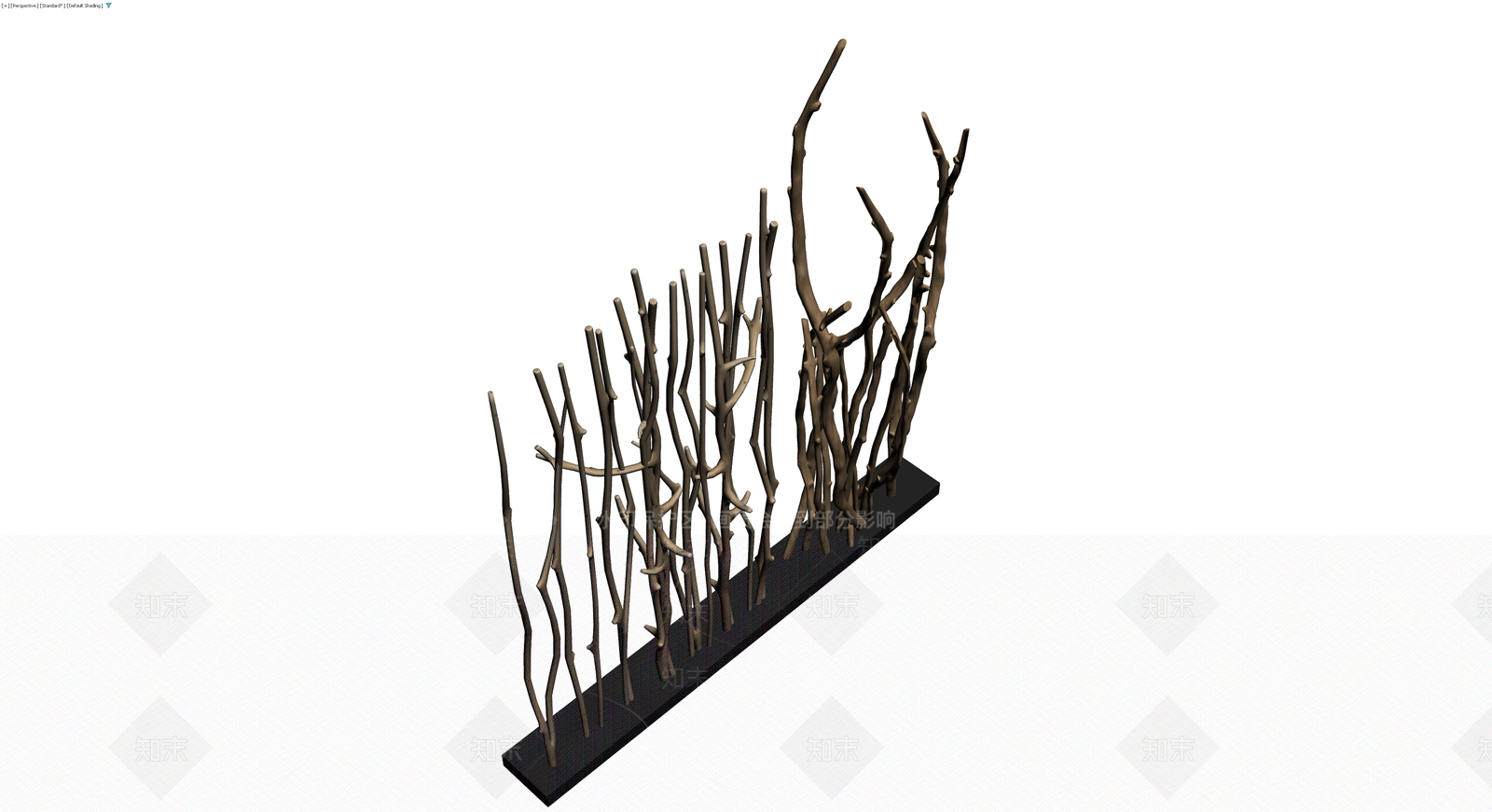 枯枝植物装饰雕塑3D模型下载【ID:1230596012】